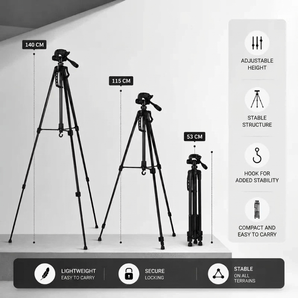 Binocular Tripod 140 CM Black Aluminum | Binoculars & Spotting Scopes | Stable & Adjustable