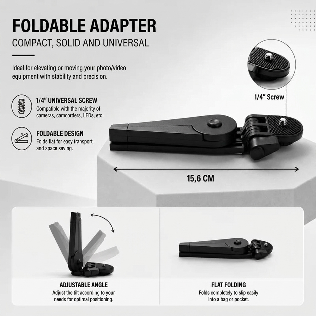Mini Camera Tripod 16 CM Black | Cameras & Camcorders | Compact & Foldable