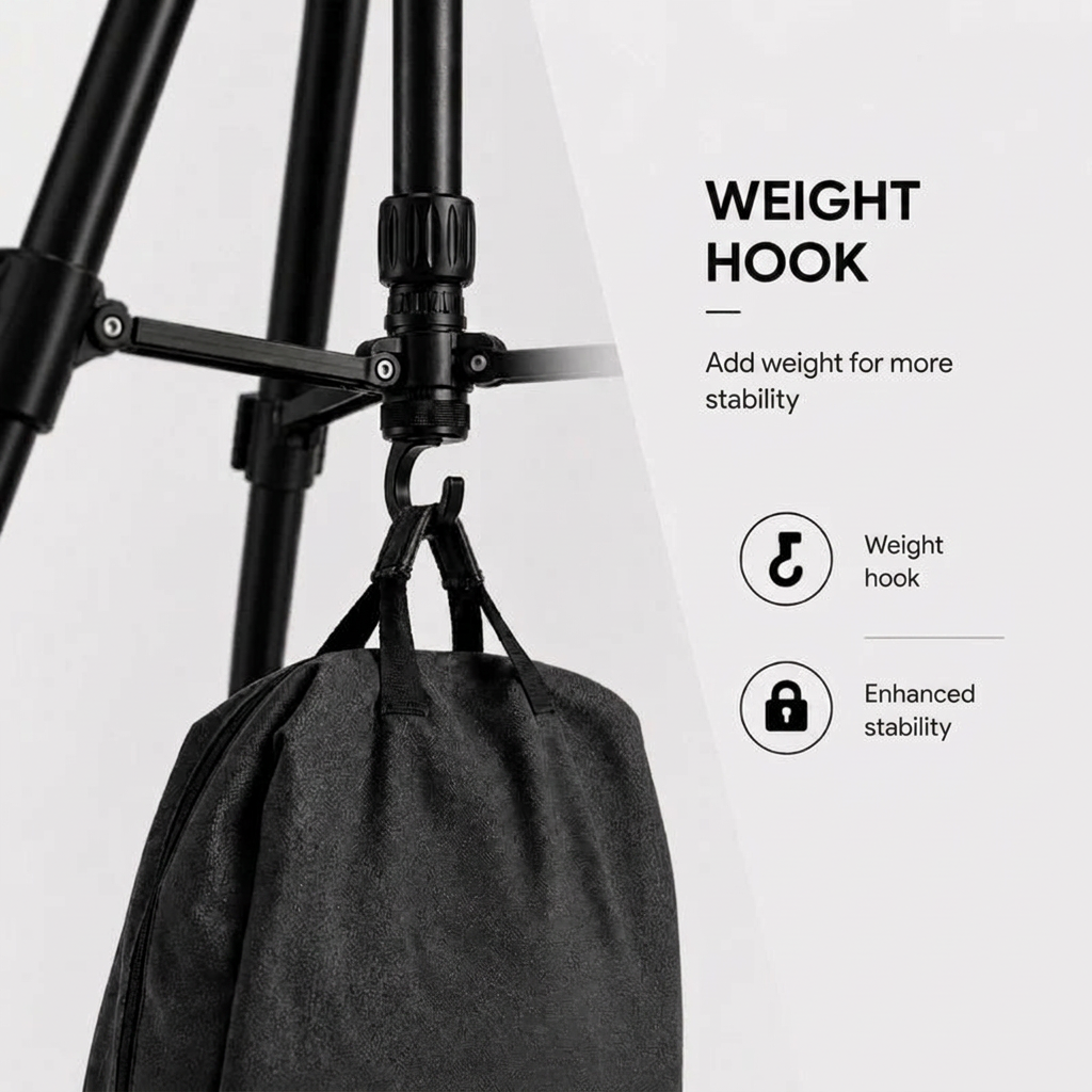 Camera Tripod 160 CM Aluminum | DSLR, Mirrorless & Smartphone | 1/4-inch Screw & Converts to Monopod