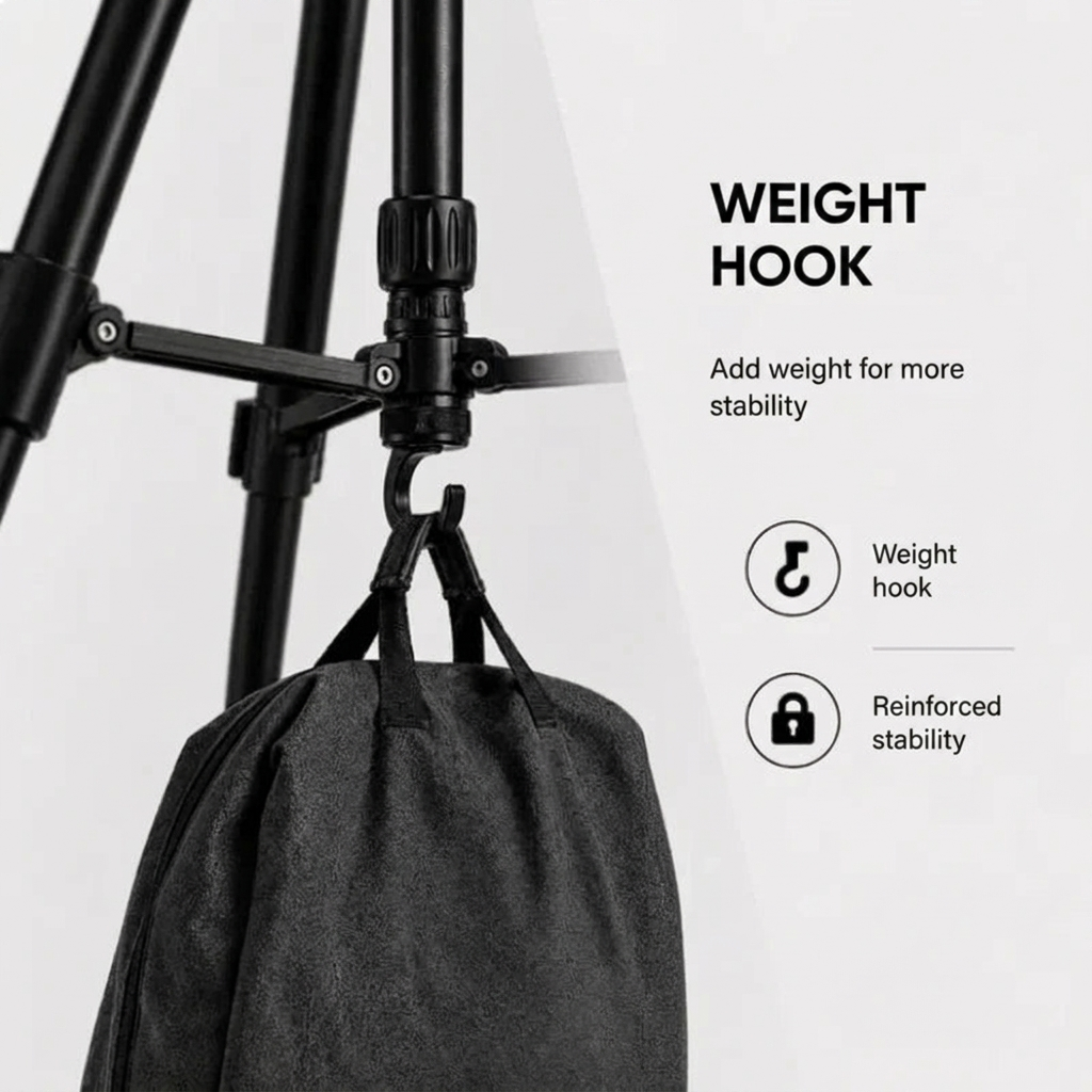 Camera Tripod 188 CM Aluminum | DSLR, Mirrorless & Smartphone | 1/4-inch Screw, Foam Grips & Carry Bag Included