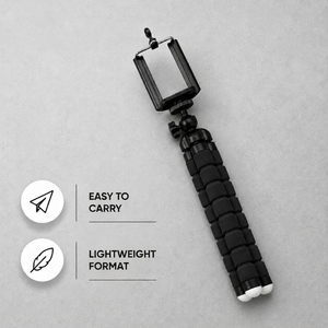 Flexible Tripod Black | iPhone & Android | Flexible Legs & Bluetooth Remote