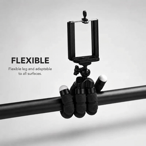 Flexible Tripod Black | iPhone & Android | Flexible Legs & Bluetooth Remote
