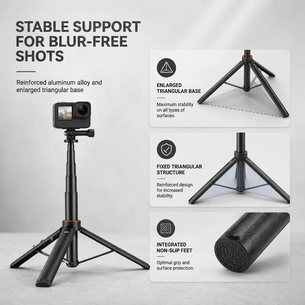 GoPro Tripod 138 CM Black | GoPro & Action Cameras | Tall & Stable