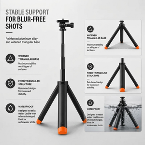 GoPro Tripod 57 CM Black | GoPro & Action Cameras | Non-slip Grip & Extendable