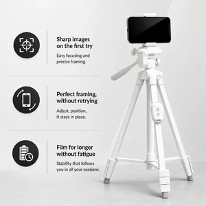 iPhone Tripod 12 13 14 15 Pro Max 152 CM White | Phone Holder