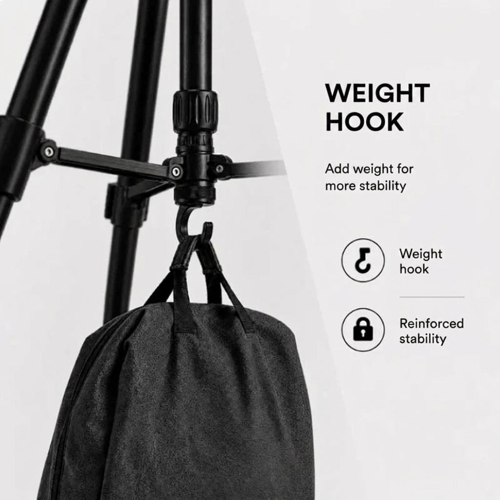 iPhone Tripod 12 13 14 15 Pro Max 152 CM Black | Bluetooth Included