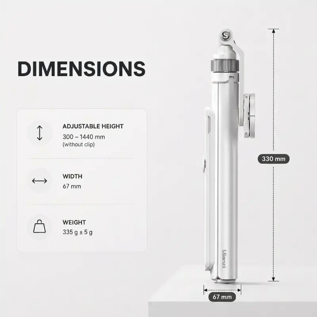 iPhone Tripod 12 13 14 Pro Max 144 CM White MagSafe | Lightweight