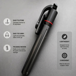Phone Tripod 172 CM Black | iPhone & Android | 360° Rotation & Extended Reach