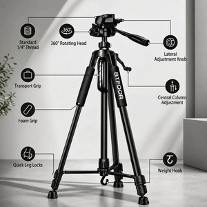 Binocular Tripod 140 CM Aluminum | Binoculars & Spotting Scopes | Foam Grips & Storage Bag Included