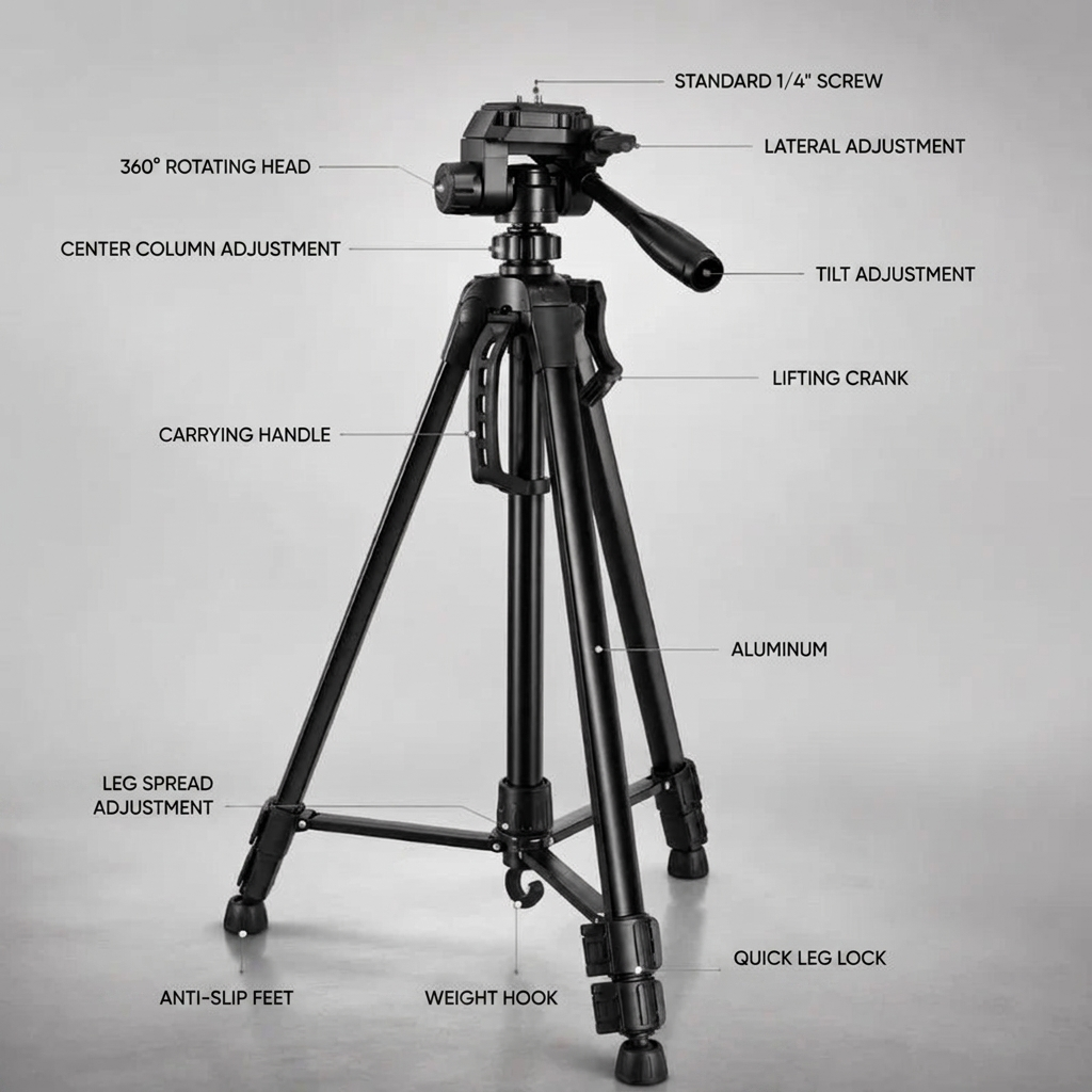 Binocular Tripod 140 CM Black Aluminum | Binoculars & Spotting Scopes | Stable & Adjustable