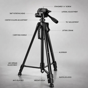 Binocular Tripod 140 CM Black Aluminum | Binoculars & Spotting Scopes | Stable & Adjustable