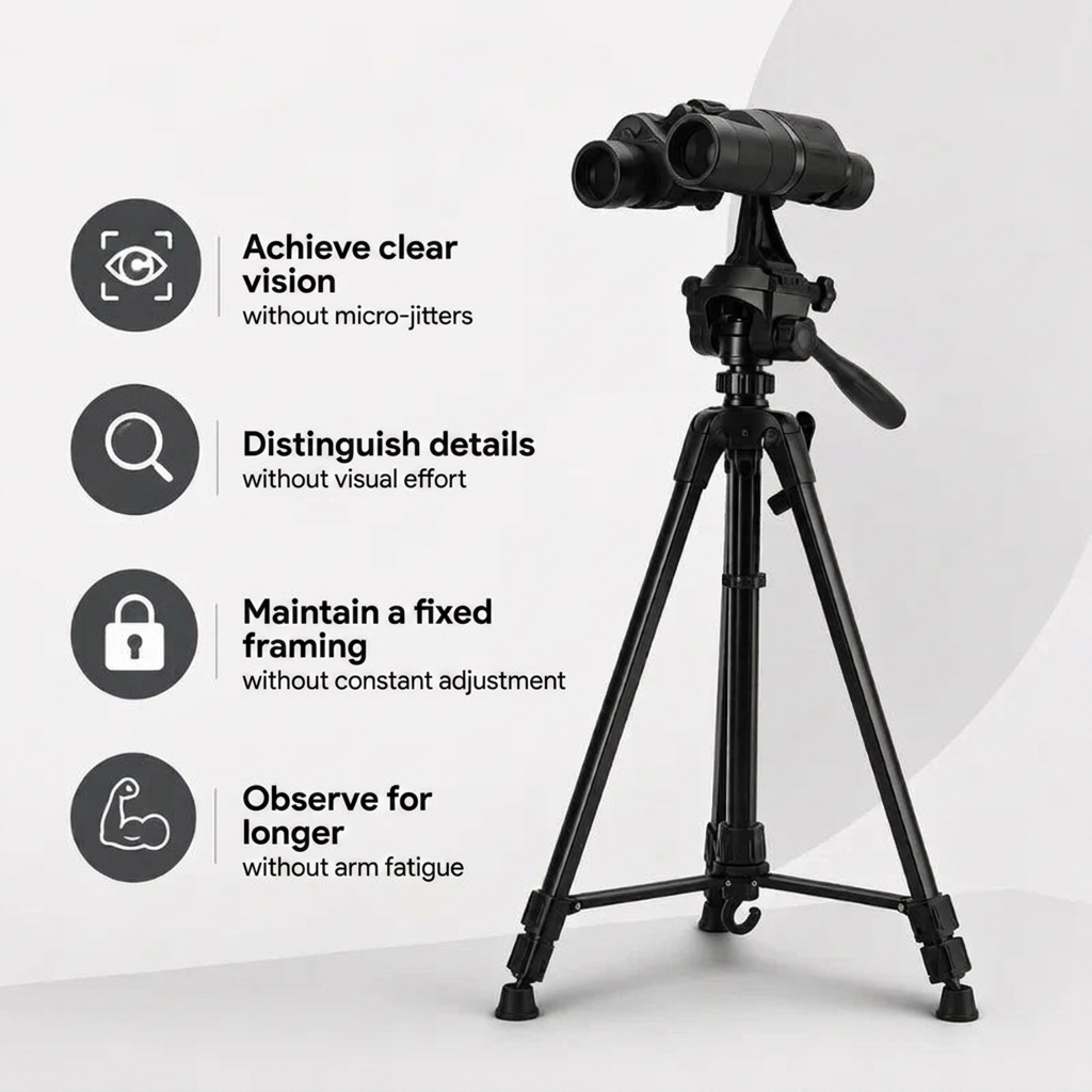 Binocular Tripod 140 CM Black Aluminum | Binoculars & Spotting Scopes | Stable & Adjustable