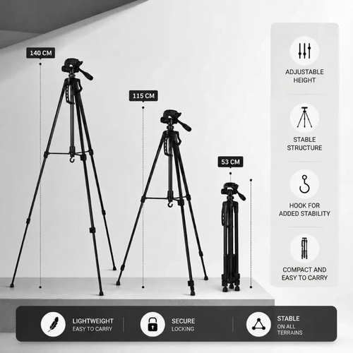 Binocular Tripod 140 CM Black Aluminum | Binoculars & Spotting Scopes | Stable & Adjustable