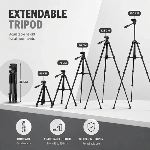 Binocular Tripod 150 CM Aluminum | Binoculars & Spotting Scopes | Foam Grips & Storage Bag Included