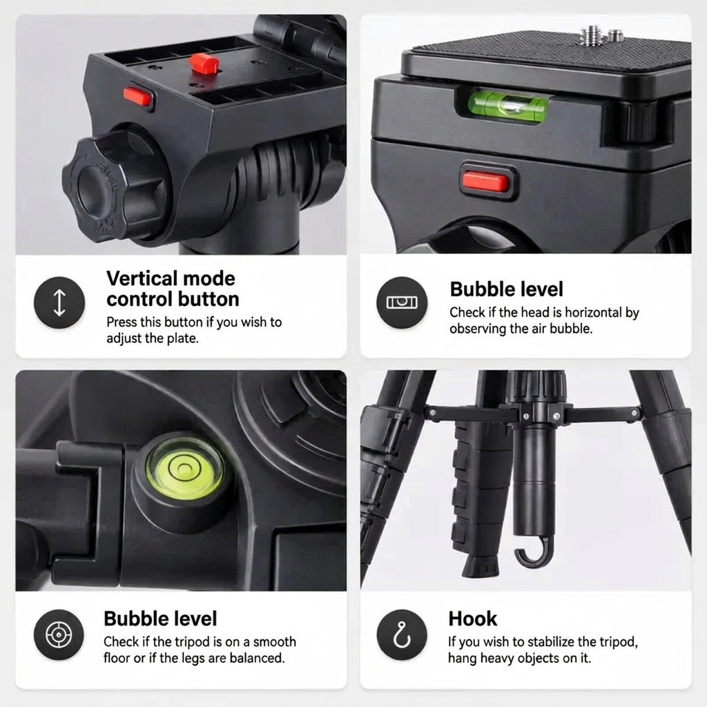 Binocular Tripod 185 CM Black Aluminum | Binoculars & Spotting Scopes | Tall & Stable