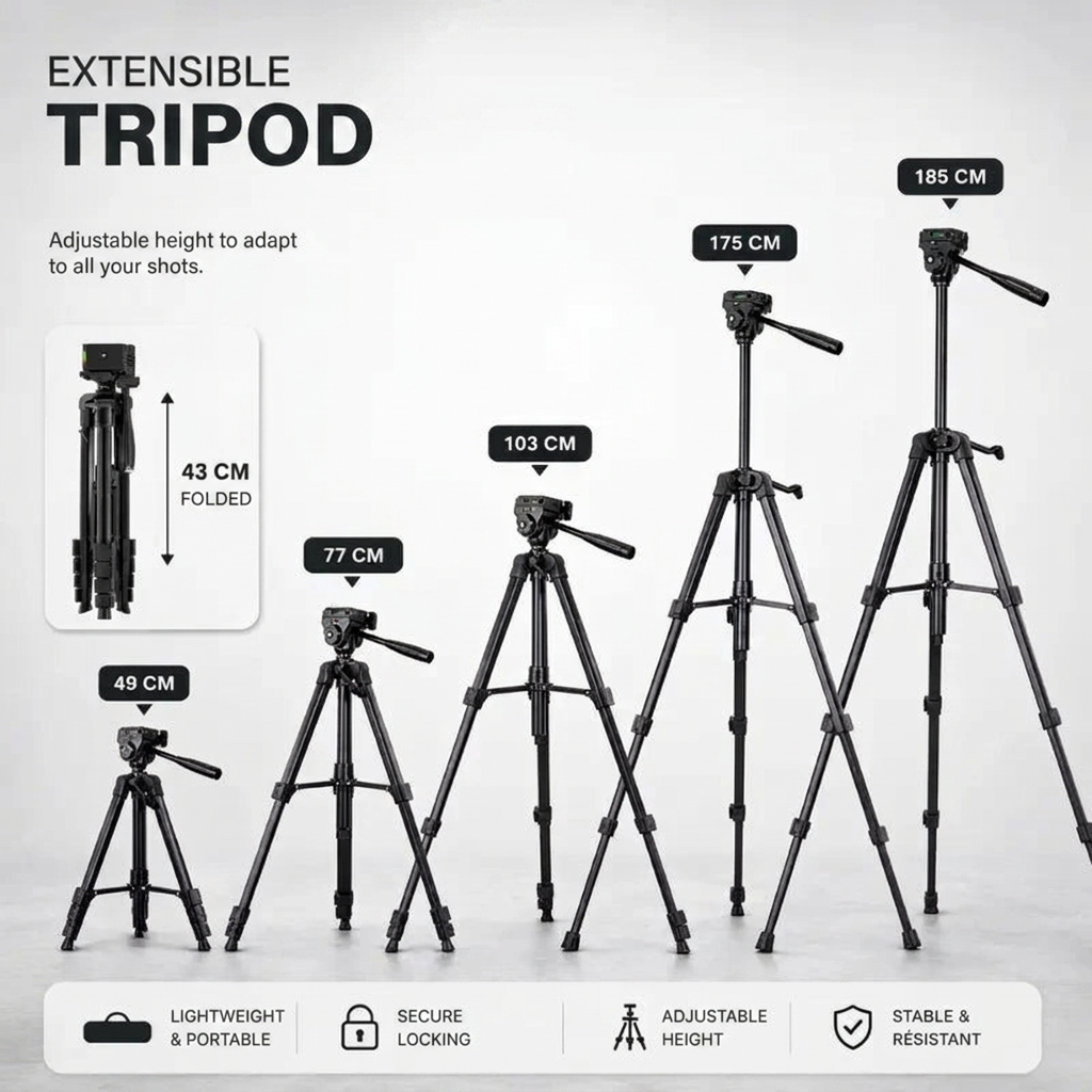 Binocular Tripod 185 CM Black Aluminum | Binoculars & Spotting Scopes | Tall & Stable