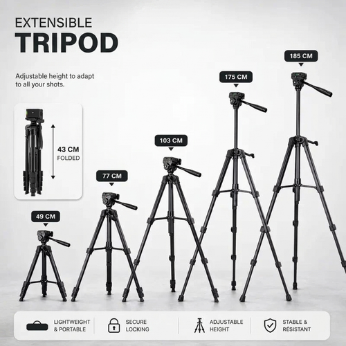 Binocular Tripod 185 CM Black Aluminum | Binoculars & Spotting Scopes | Tall & Stable