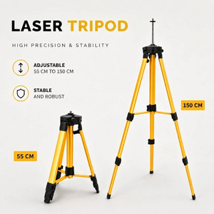 Laser Level Tripod 150 CM Yellow Aluminum | Laser Levels & Cross-Line Lasers | Storage Bag Included