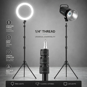 Light Stand Tripod 190 CM Grey Pattern | Ring Light & Softbox | Carry Bag Included