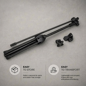 Microphone Stand 180 CM Foldable | Podcast & Stage | Tall Design