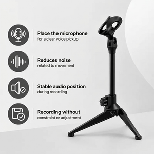Microphone Stand 29 CM Portable | Podcast & Streaming | Ultra Compact & Foldable