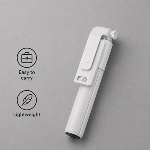 Phone Tripod 70 CM White | iPhone & Android | Selfie & Bluetooth Remote