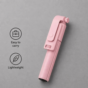 Phone Tripod 70 CM Pink | iPhone & Android | Selfie & Bluetooth Remote