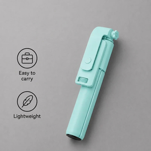 Phone Tripod 70 CM Turquoise | iPhone & Android | Selfie & Bluetooth Remote
