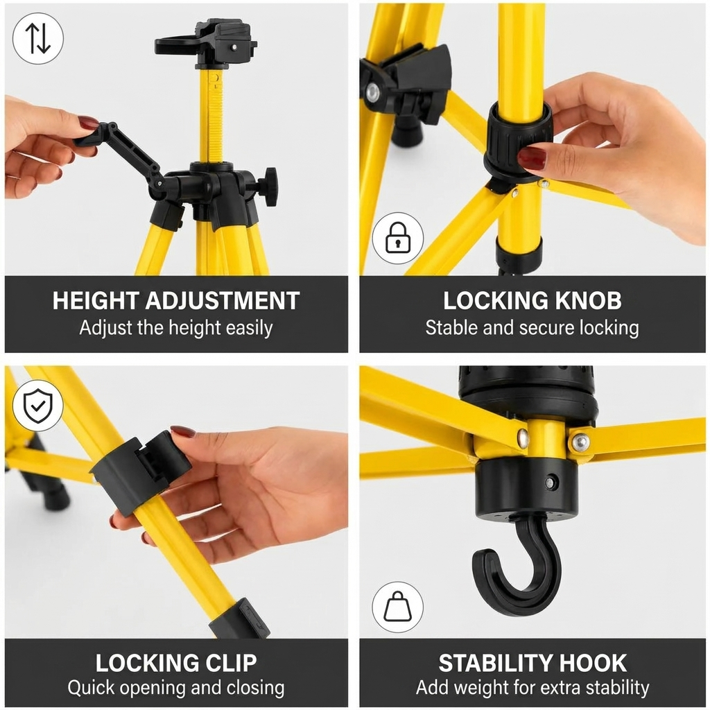 Easel Tripod 155 CM Gold Aluminum | Adjustable & Stable | Carry Bag Included