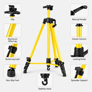 Easel Tripod 155 CM Gold Aluminum | Adjustable & Stable | Carry Bag Included