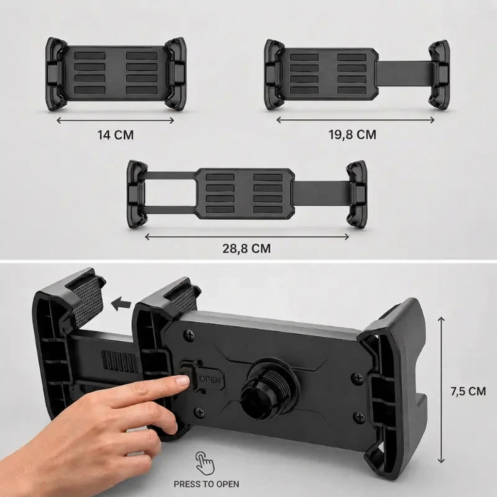 Tablet Tripod 160 CM | iPad & Samsung Galaxy | Storage Bag & Holder Included