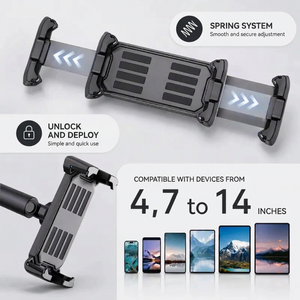 Tablet Tripod 160 CM | iPad & Samsung Galaxy | Storage Bag & Holder Included