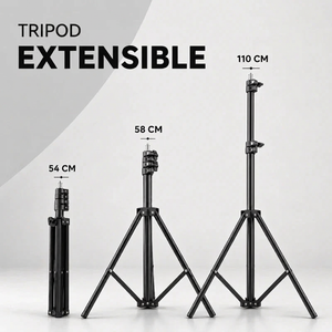 Projector Tripod 110 CM Black | Universal Projector Compatibility | Lightweight & Adjustable