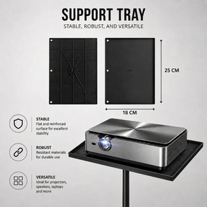 Projector Tripod 120 CM | Universal Projector Compatibility | Tray Included & Adjustable Height