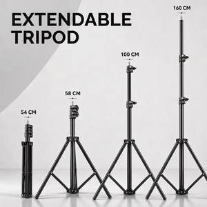 Projector Tripod 160 CM Black | Universal Projector Compatibility | Tall & Stable