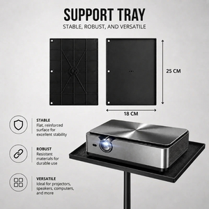 Projector Tripod 55 CM | Universal Projector Compatibility | Tray Included & Compact Design