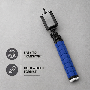 Flexible Tripod Blue | iPhone & Android | Flexible Legs & Bluetooth Remote