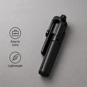 Phone Tripod 70 CM Black | iPhone & Android | Selfie & Bluetooth Remote