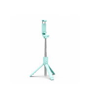 Phone Tripod 70 CM Turquoise | iPhone & Android | Selfie & Bluetooth Remote