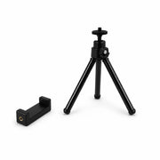 Desktop Tripod 20 CM Black | Video Calls & Streaming | Compact & Phone Holder Included