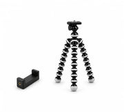 Flexible Tripod Black & White | iPhone & Android | Articulated Legs & Phone Holder Included