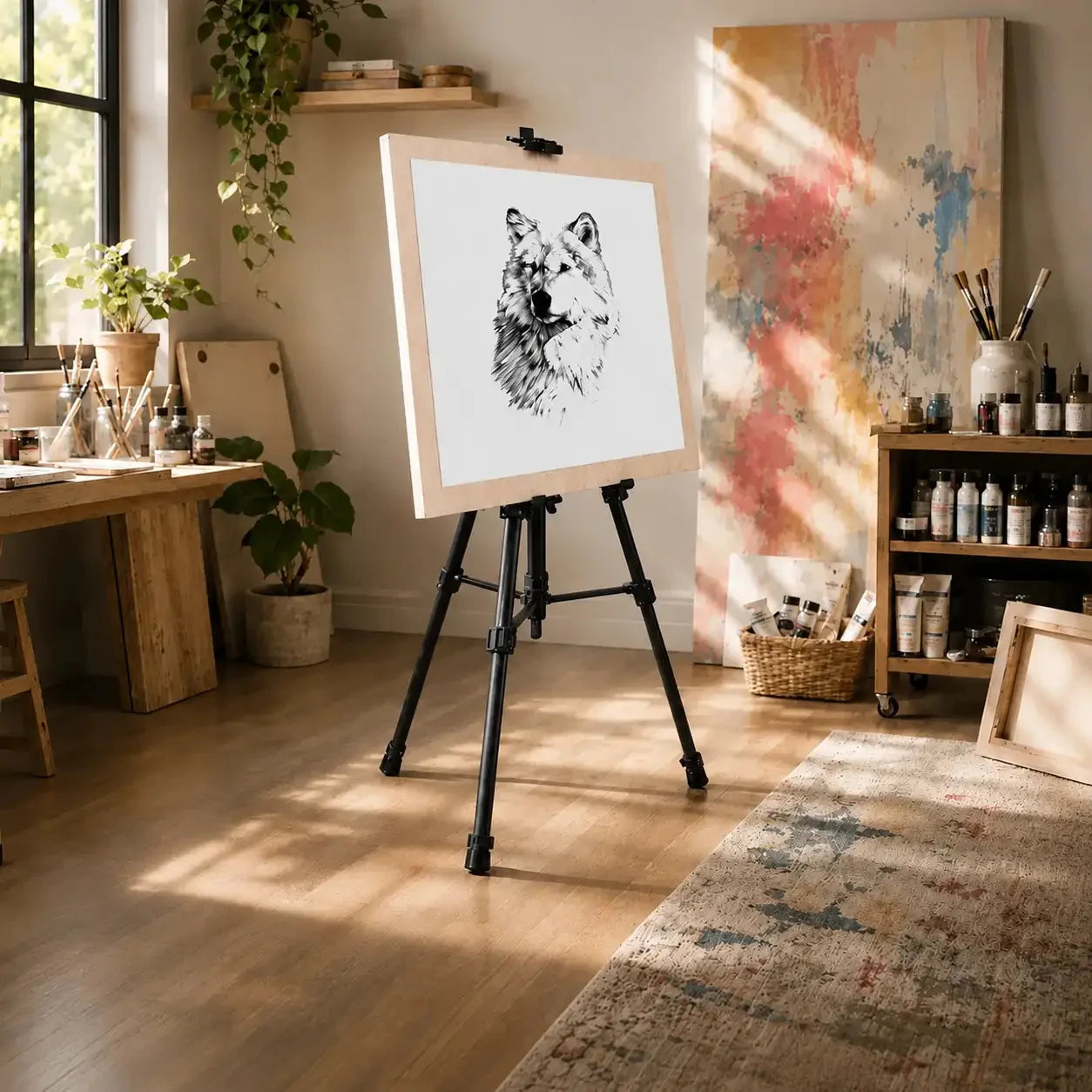 Easel Tripod 155 CM Black Aluminum product image 6